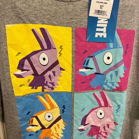 FORTNITE LLAMA XL T-SHIRT GRAY SUPPLY OR LOOT LLAMA EXTRA LARGE VIDEO GAME - Picture 5 of 8